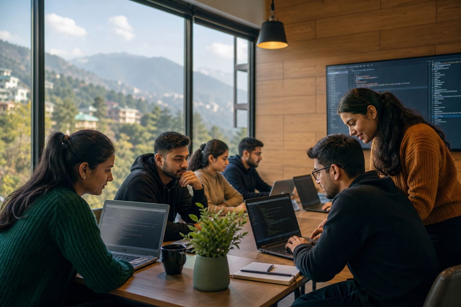 Original editorial image of technology learners in Solan